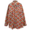 70s Made In USA Vintage Check Pattern Long Sleeve Western Shirt Men's Used