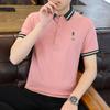Men's Short Sleeved T-shirt Thin Business Lapel Men's Casual Short Sleeved Polo Shirt Shirt