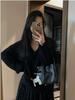 2024 Autumn/Winter Women's V-Neck Pure Wool Sweater - Loose Fit, Versatile, Slimming Knit Top