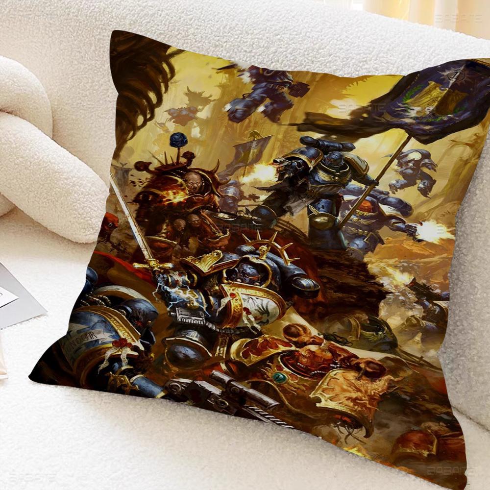 Game W-Warhammers Cushion Cover Car Throw Pillow Case For Sofa Car Christmas Gift 40x40cm 45x45cm