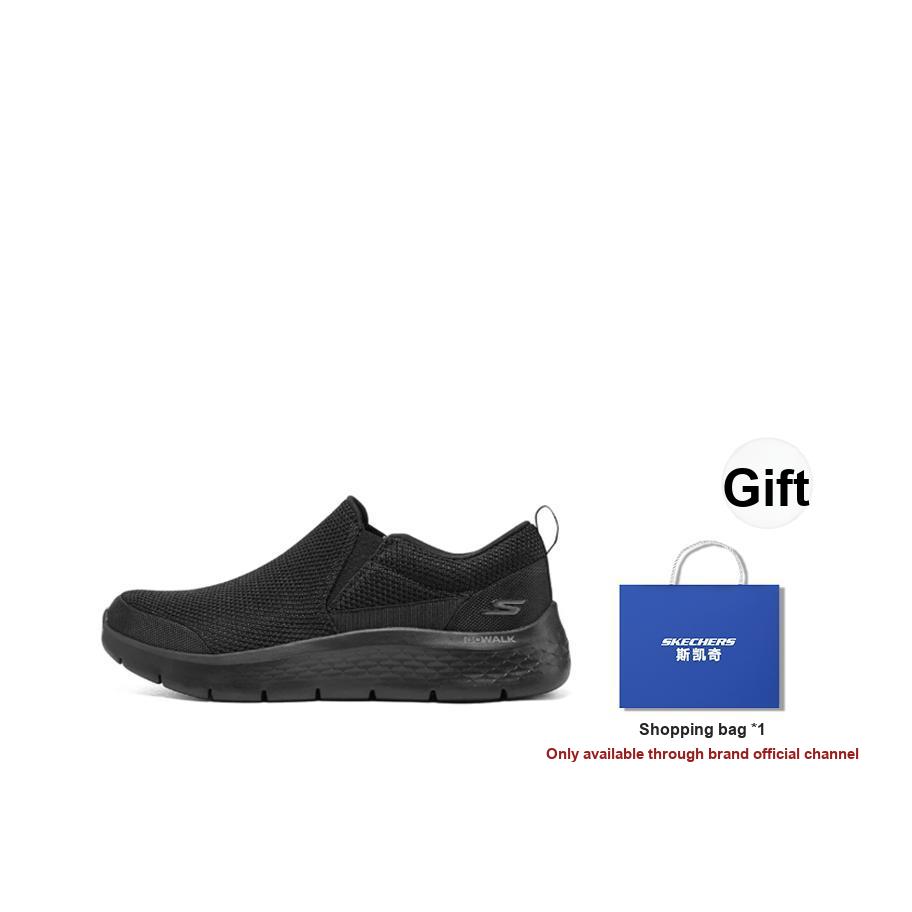 Skechers Go Walk Flex Mesh Simple Versatile Sports Durable Lightweight Low-Top Casual Shoes Men Sneakers Black 216492-BBK
