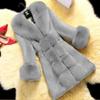 Mom's Imitation Fur Coat for Women - 0 Years Old Medium and Long Imitation Mink Rex Rabbit Fur Integrated Fashion and Warmth