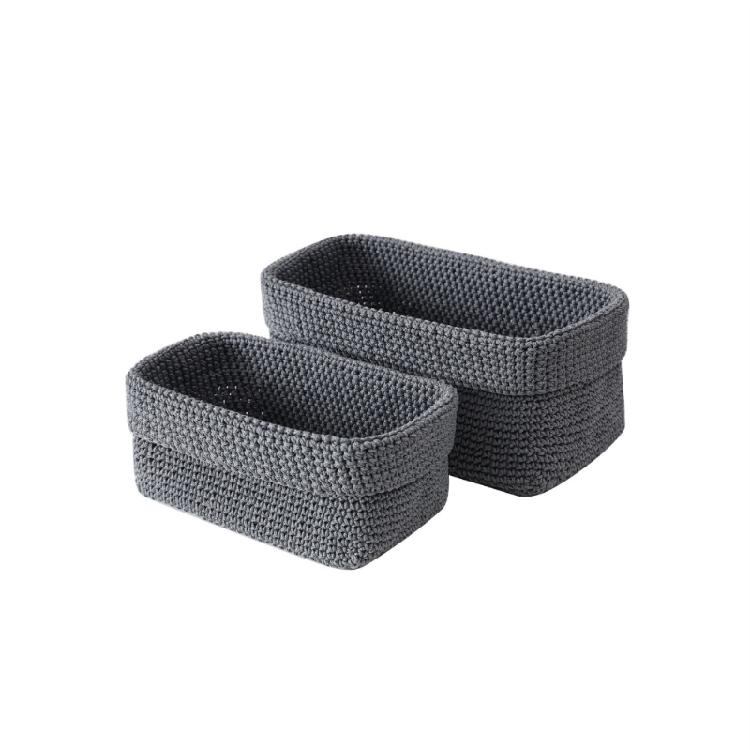 Creative Cotton Rope Woven Bin Woven Cotton Storage Baskets Sophisticated Organizers for Bathroom and Vanity Table