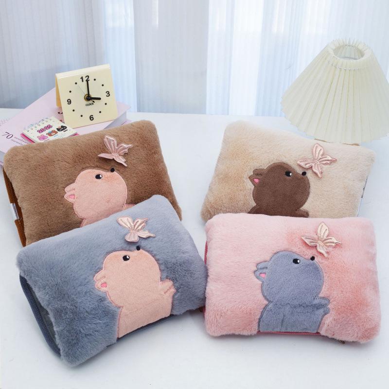 Electric Hot Water Bottle: Safe, Explosion-Proof, Auto Power-Off, Double Hand Inserts, Washable, Baby-Friendly