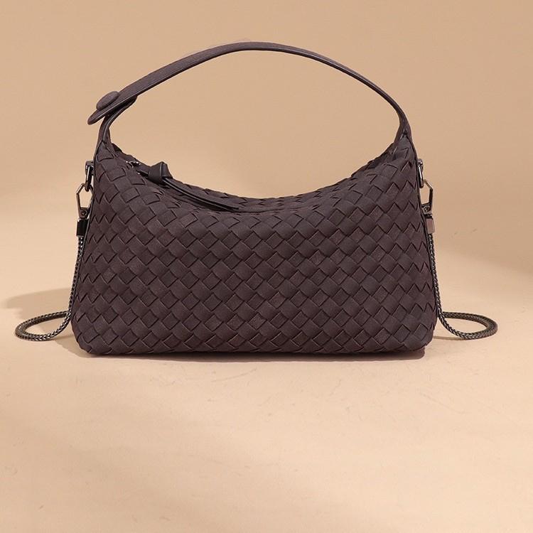 New cross-border hand-woven women's bag, frosted handbag, large capacity, trendy and fashionable, versatile crossbody bag, shoulder bag