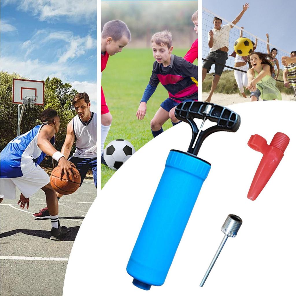 Air Pump for Balls Portable Sports Ball Hand Pump Blue Manual Air Pump with Needle Wear-Resistant Hand Pump for Basketball