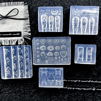 Retro Horse & Butterfly Embossed Silicone Mold for DIY Nail Art