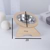 Elevated Cat Bowls Pet Feeder 15° Tilted Raised Cat Food Bowls With Wooden Stand 2 Stainless Steel Bowls For Cats And Puppy