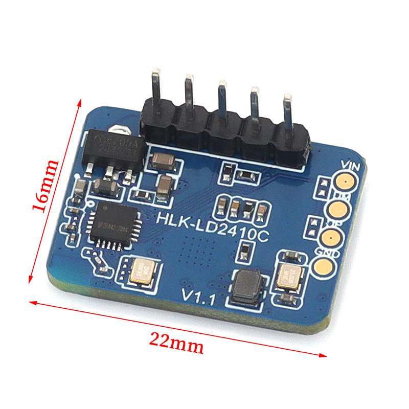 LD2410C 24GHz FMCW Radar Induction Module Human Presence Sensor High Accuracy Body Heartbeat Detection for Security Applications