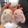 Adorable Rabbit Faux Mink Fur Plush Keychain Toy - Cute Ornament & Birthday Gift