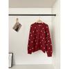 Korean Polka Dot Knit Cardigan: Women's Cozy Round Neck Sweater - 2025 Autumn/Winter Collection