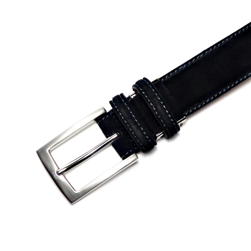 Cowhide Double Adjustable Over 50 Years of History and Made in Japan [KIETH] Men's Belt, Suede, Loop, Black, Size, Craftsmanship,