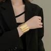 Euro-American Metal Open Armlet Bangle: Trendy Dual-Use Bracelet with Influencer Style