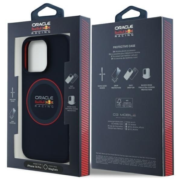 Red Bull Rbhmp14L24Siilvr Iphone 14 Pro  6.1 Hardcase Granatowy/Navy Silicone Red Ring Magsafe