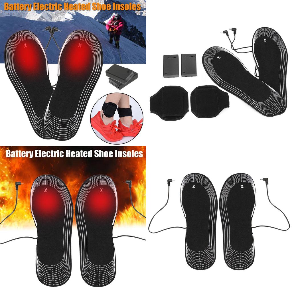 Beheizbare Einlegesohlen aus Kohlefaser mit Batteriebox, wiederaufladbar per USB, für Winterkomfort