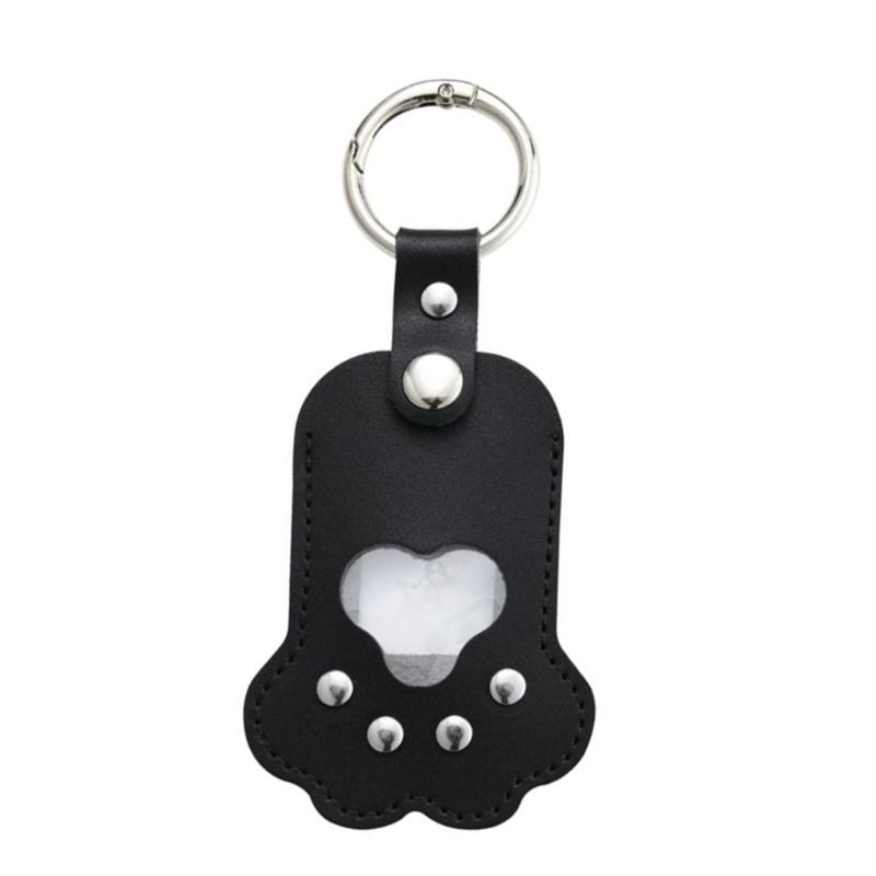 Pet Furs Memorial Keychains Dog Cats Hair Keepsakes Holder Engraved Pet Loss Gift Pet Hair Container Keyring Keepsakes