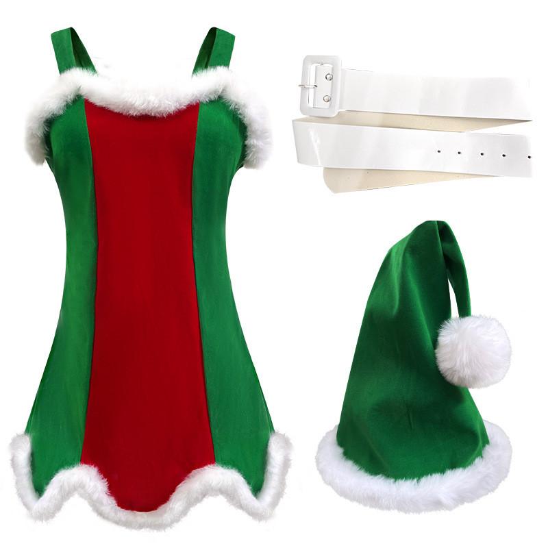 Fantasy Christmas Dress For Women With Polyester Fabric For Holiday Cosplay