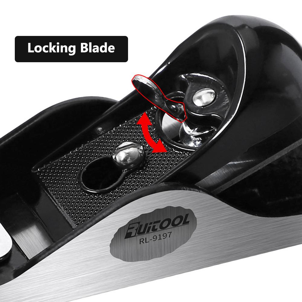 Small Woodworking Planer Wood Board Planer T10 Steel Blade with Angle Adjustable Function Ergonomic Design for Smooth