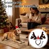 Pet Christmas Headband in Dark Brown with Red Hat for Dog and Holiday Costume Accessory