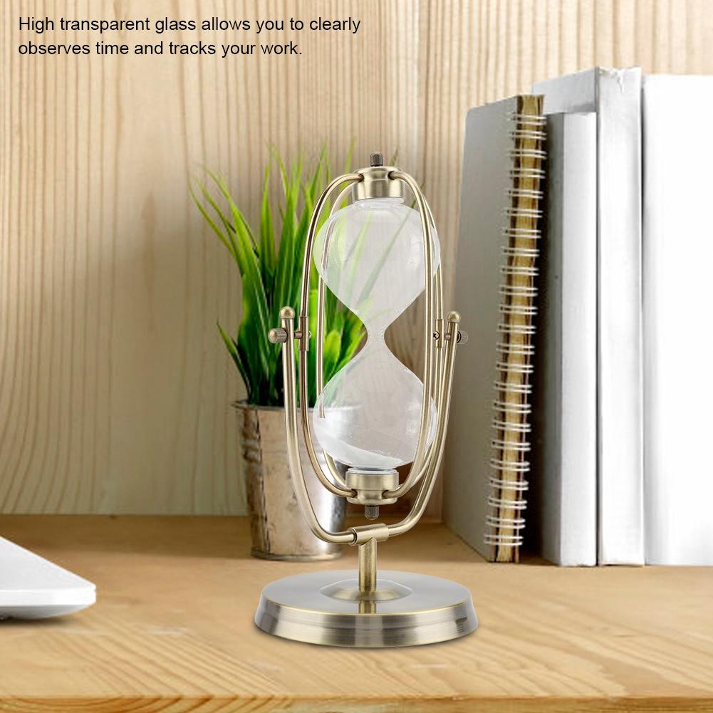 Rotatable Sand Timer Transparent Glass Sandglass Clock Home Decor Gifts Desktop Ornament #3