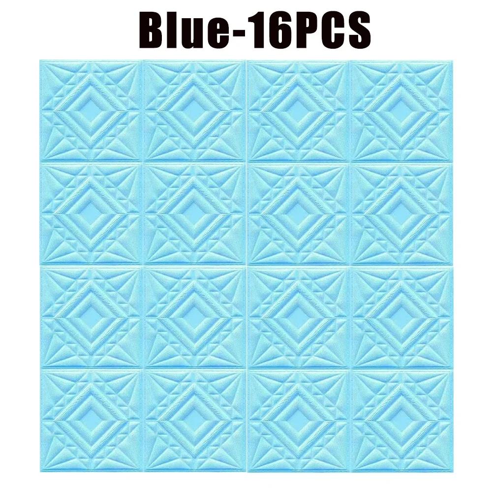 30x30CM DIY 3D Wall Panels Stickers Self Adhesive Waterproof Wallpaper Retro Sticker for Home Living Room Bathroom Decoration