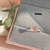 Rose Gold-Plated S925 Sterling Silver Heart Ring for Women - Fashion Jewelry