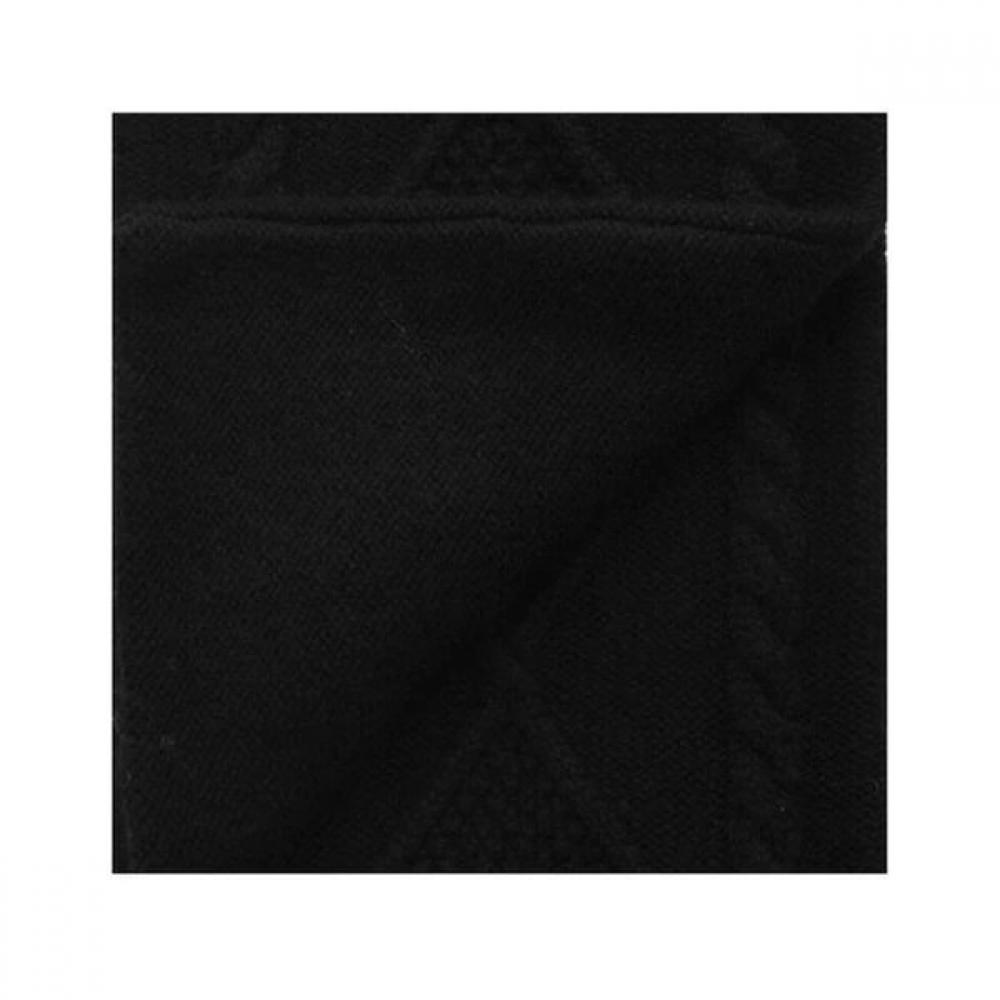 Countess Mara Warm Cashmere Blend Knit Scarf Black Cmfw4o2105k0