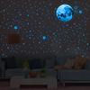 1 Glow Stars In the Set Wall Moon Pattern Stickers Dark PVC Bedroom Ceiling Decals Home Decor