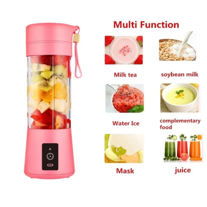 Electric Juicer Fruit Milkshake Mixers Juicers Cup Rechargeable USB Multifunction Automatic Small Electric Juicer