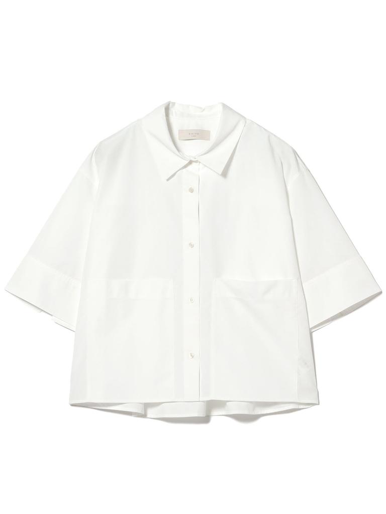 LIFE STORE by BEAMS Short Sleeve Cropped Shirt White Medium BMING Women's (Sizes S-M)