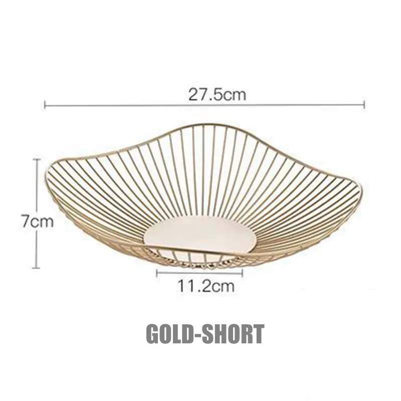 Nordic Light Luxury Iron Fruit Plate Geometric Candy Storage Bowls Creative Modern Home Living Room Snack Fruit Tray Simple Snack Finish Basket