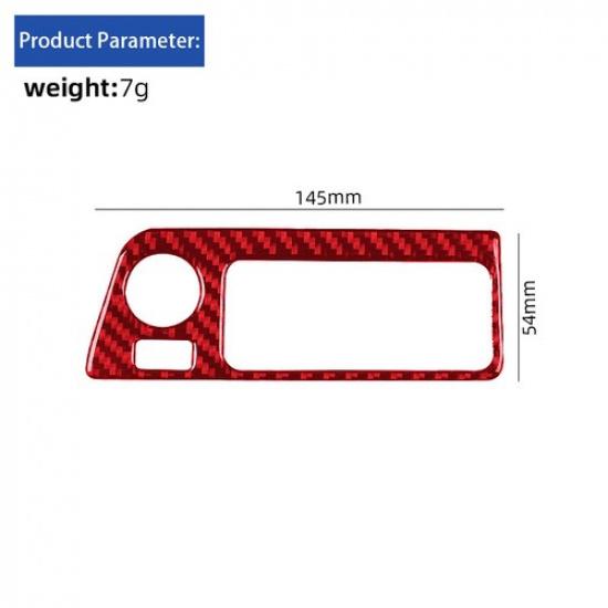 Luxury Red Carbon Fiber Car Headlight Button Frame Cover For Corvette C7 14-19