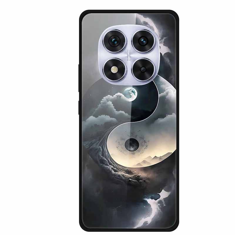 Tempered Glass Case For Redmi Note 14 Pro Coque 14Pro Flowers Phone Cases For Xiaomi Redmi Note14 Pro Hard Back Cover Case Funda