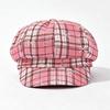 Women S Plaid Sweet Cute Versatile Octagonal Hat For Autumn Winter