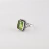 Natural Peridot Gemstone 925 Sterling Silver Jewelry Handmade Wedding Ring For Women RR-71-3