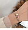 Korean Style Rose Gold Plated Titanium Steel Heart Bracelet for Women Fashion Jewelry Accessories