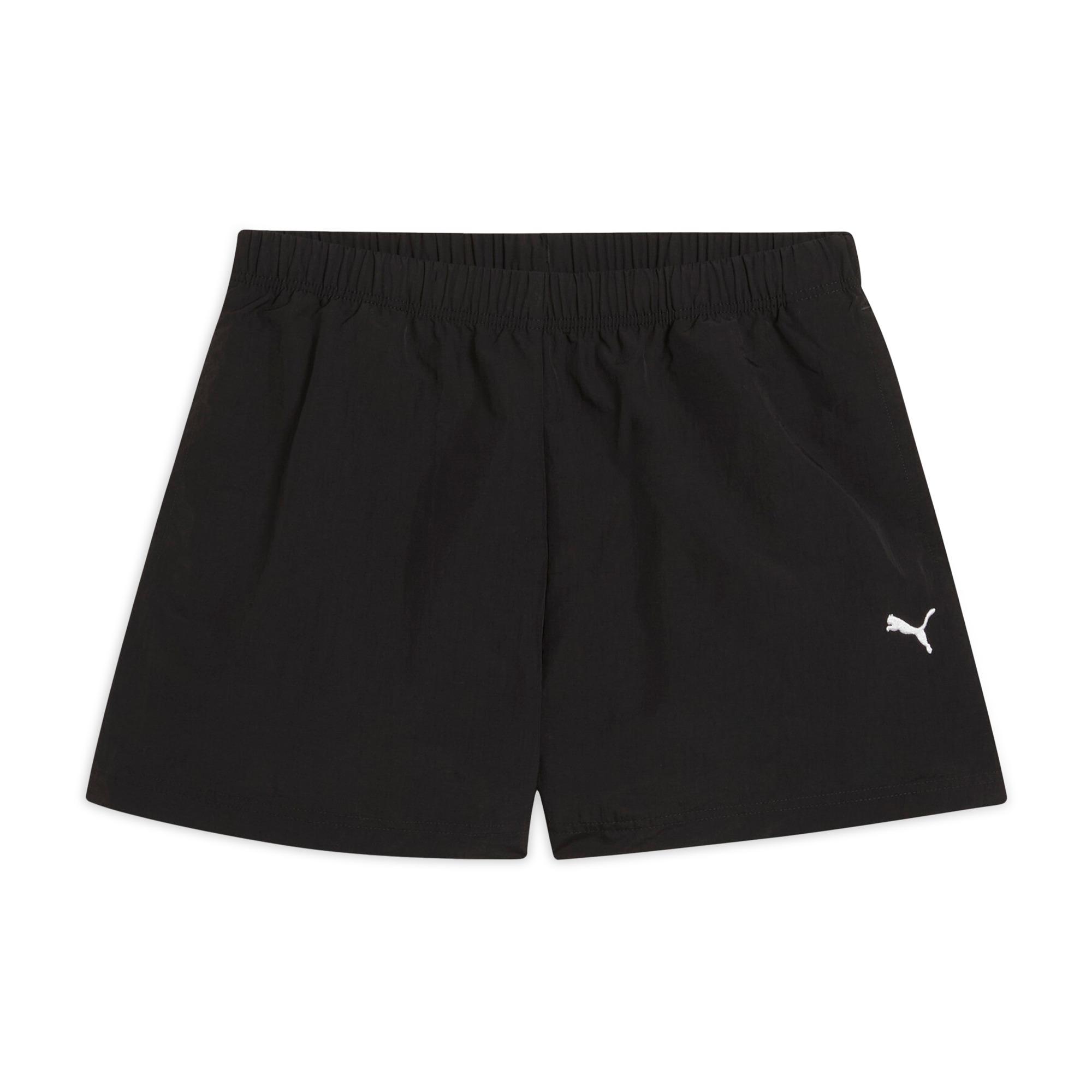 

Puma Esswoven Wardrobe A-Line Logo Versatile Running Fitness Loose Sports Shorts Women shorts Black 631918-01 M