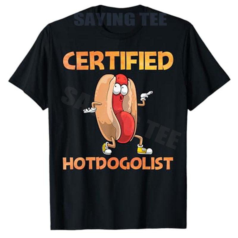 Certified Hotdogolist Y2k Foodie T-Shirt Cool Hotdog Outfit for Men Women Adult Hotdog Hot Dog Lover Sarcastic Joke Saying Tee S разноцветный