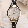 Watch Trendy Quartz Womens Slim Leather Strap Solid Color Perfect Fashion Gift