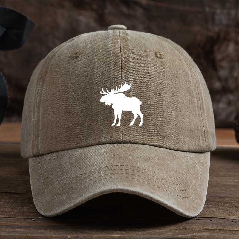 Fun Elk Print Baseball Hat Unisex Outdoor Fashion Versatile Peaked Hat Trend