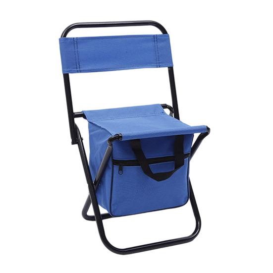Folding Fishing Chair Chair with Backrest Portable with Bag Collapsible Storage & Backrest S синий