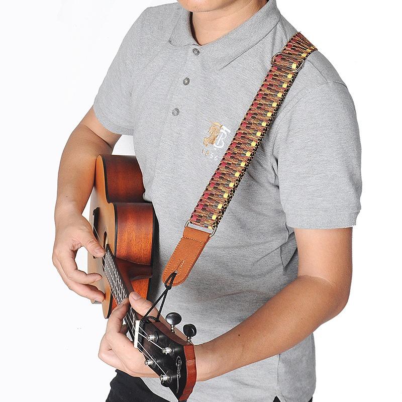 Ethnic Style Weaving Electric Guitar Strap Acoustic Guitar Strap Electric Bass Ukulele Universal Strap Guitar Accessories