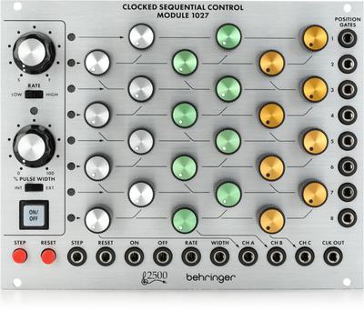Modular Synthesizer Eurorack Eurorack Compatible Sequence 2500 CLOCKED SEQUENTIAL CONTROL Silver Module, Module, Series, 1027,