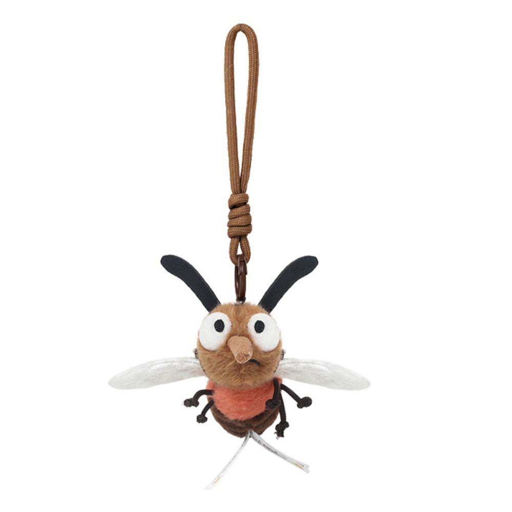Cartoon Mosquito Insect Toy Funny Insect Stuffed Mosquito Keychain Halloween Gift 14cm