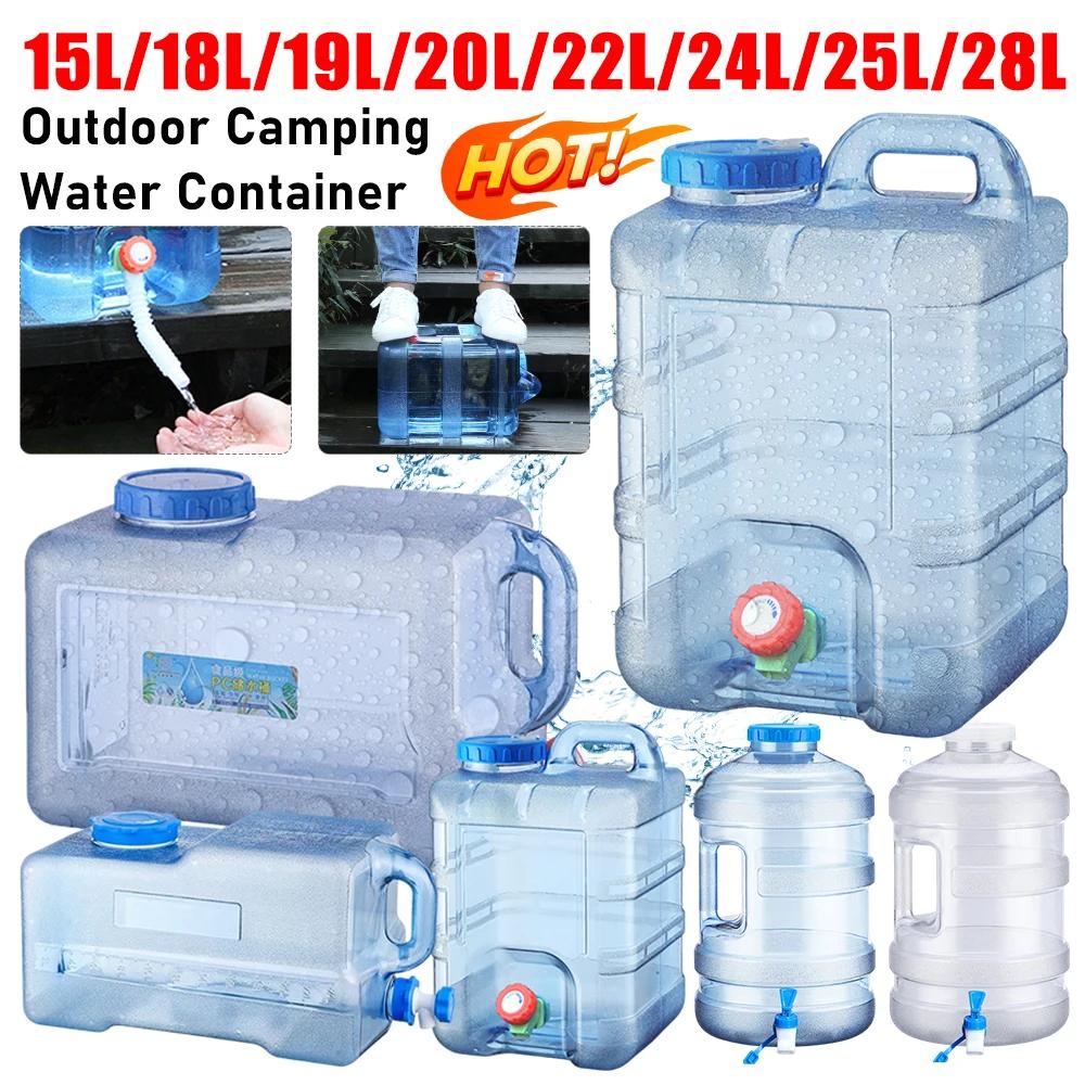 18/20/22L Wasserspeicherbehälter Lebensmittelqualität Reines Wasserkanister Große Kapazität mit Wasserhahn Outdoor-Zubehör für Wandern Angeln