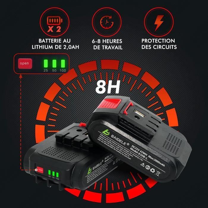 Electric Pruning Shears - Baidele - Cordless - 35mm - Brushless Motor - 4.0Ah Batteries