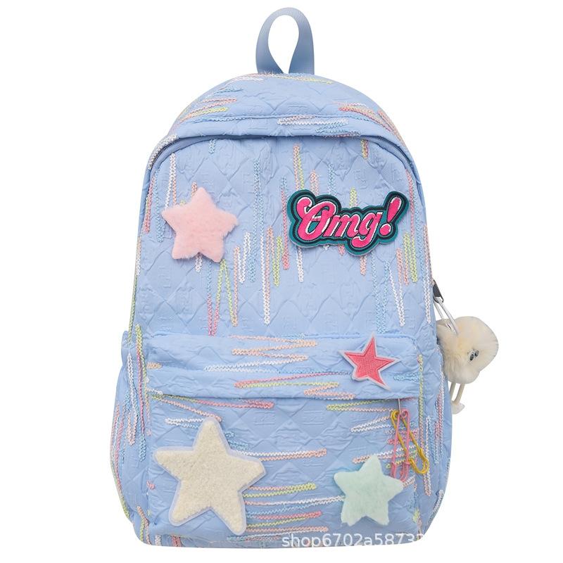 High-value backpack female junior high school schoolbag new fashion college student niche mini backpack