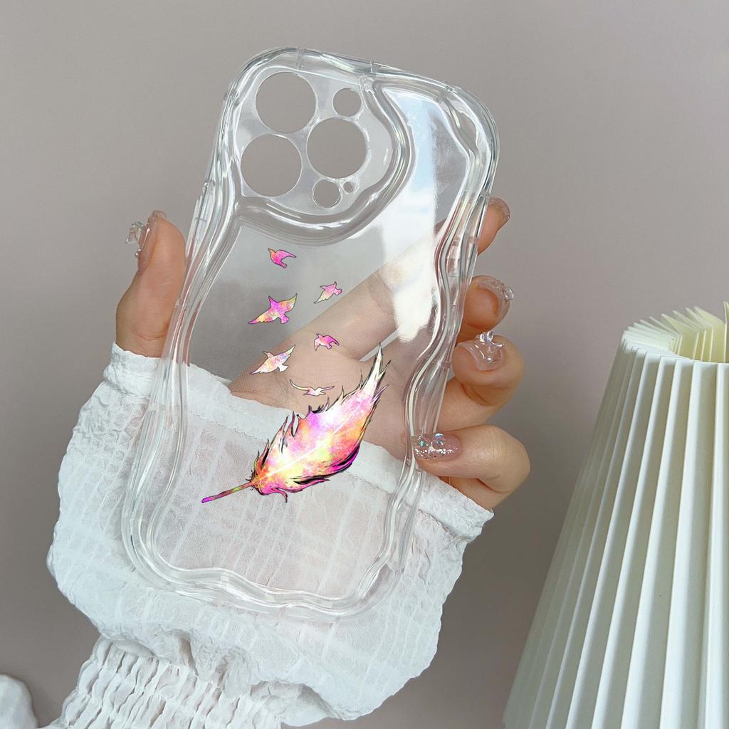 N76 Sommerfugl Myk Bølgete Telefondeksler for Samsung A54 A34 A13 A14 S23 S24 Ultra Xiaomi Redmi Note 13 12C Realme Infinix Beskyttende Støtfangerdeksel