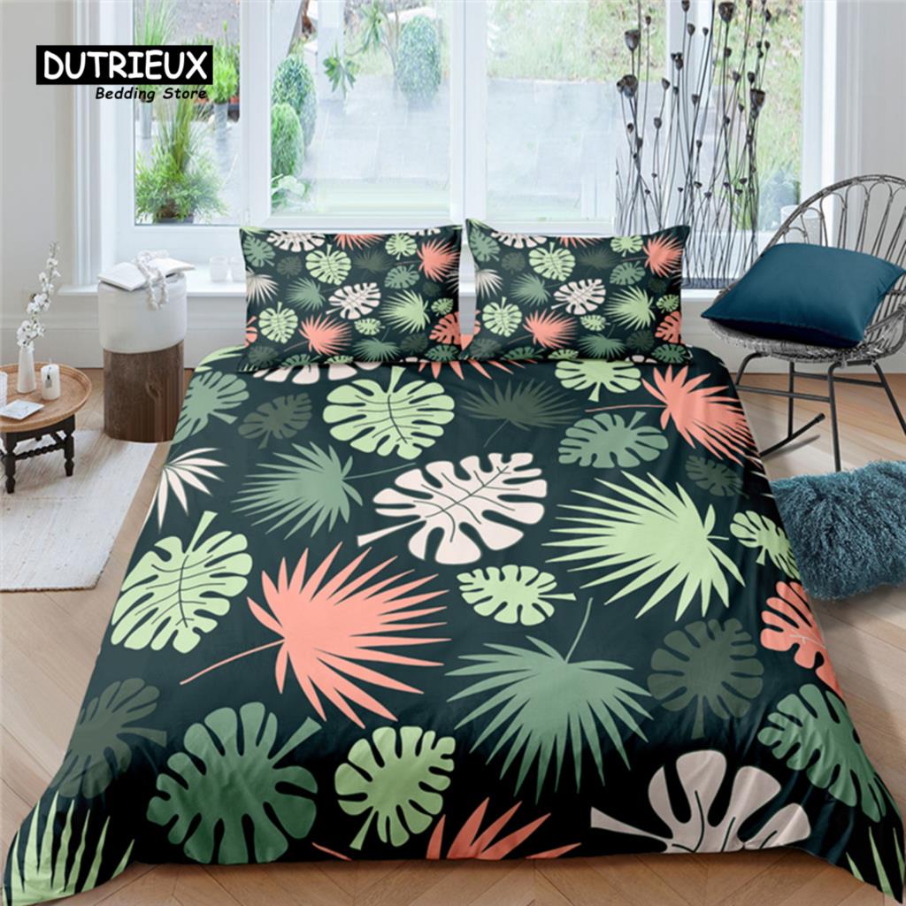 

Роскошный комплект постельного белья для дома с золотым принтом цепей и листьев 2/3 предмета, размер Queen и King, детский комплект постельного белья, размер EU/US/AU (135x200cm)