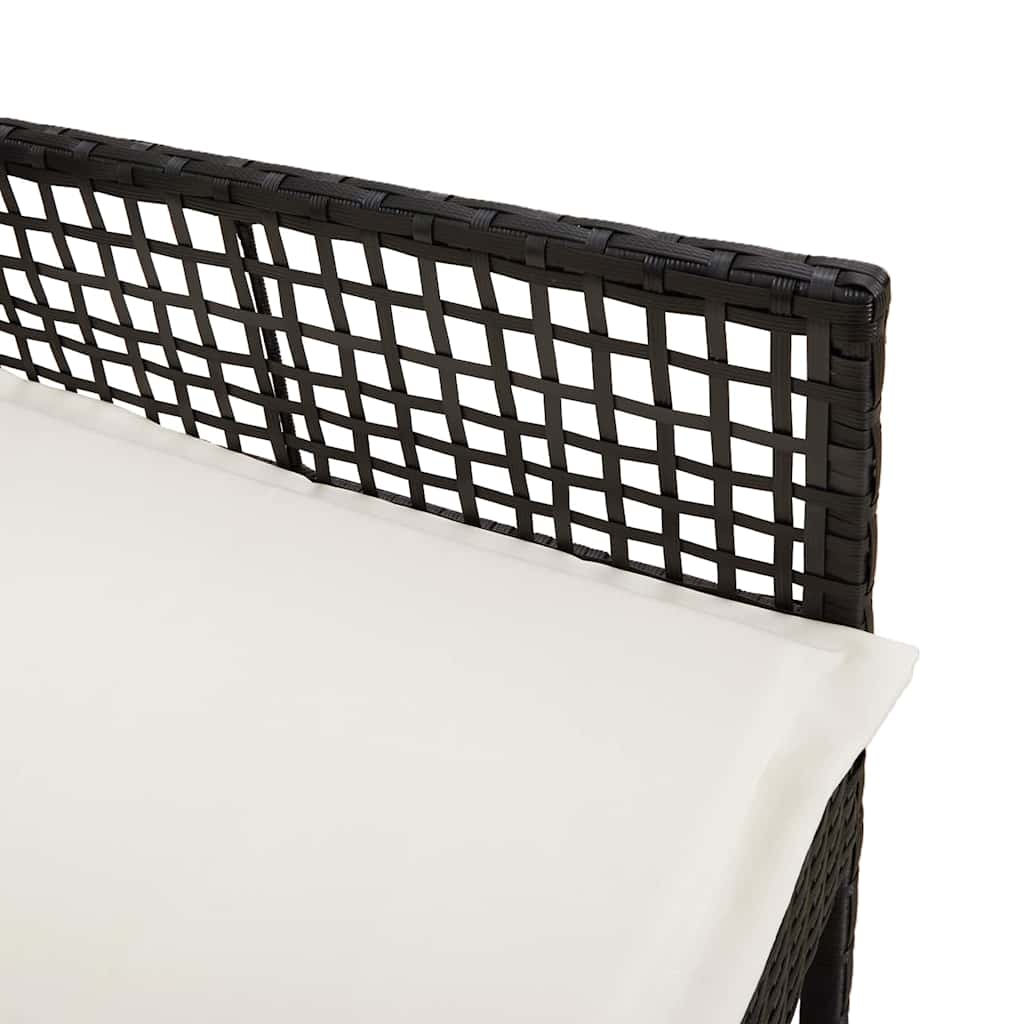 Garden Chair 2 Pcs Black 55 X 53 X 85 Cm Poly Rattan